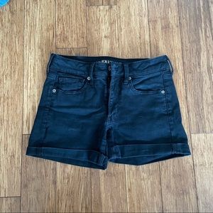 American Eagle super stretch black midi shorts